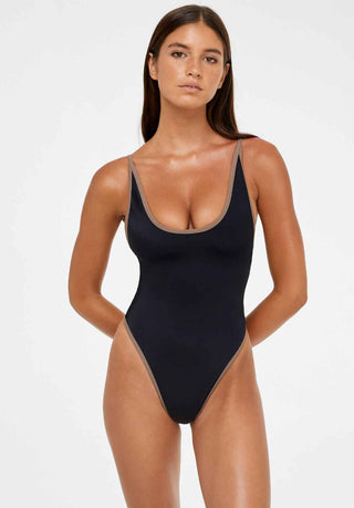 Round Neck Swimsuit (Black)