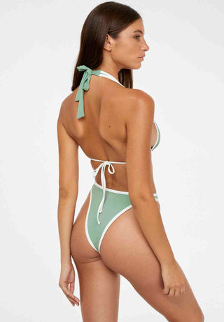 High Waisted Bikini Bottoms - Matcha