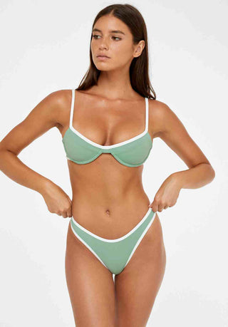 Low Rise Bikini Bottoms - Matcha