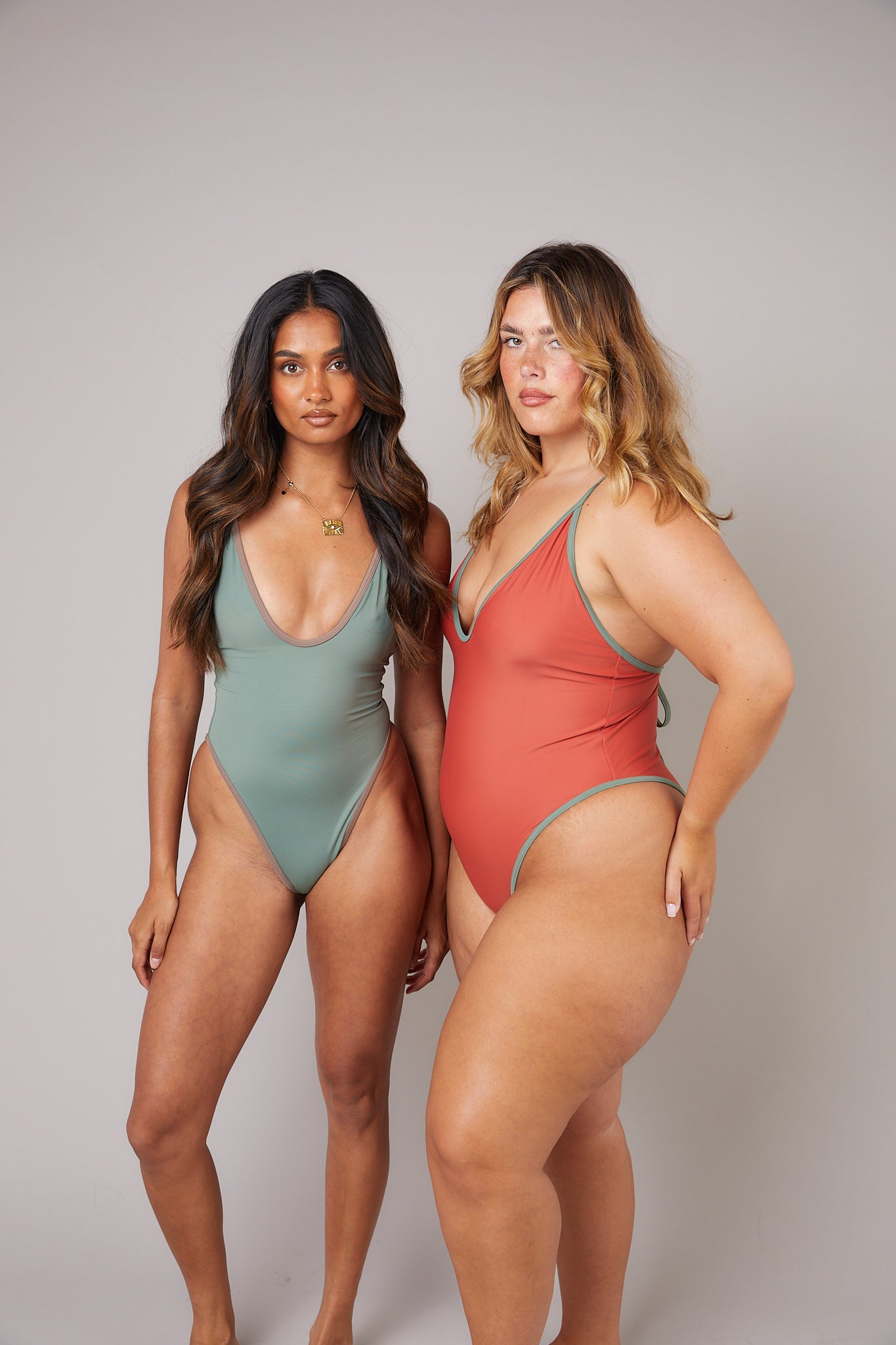 Eco Chic Repreve® Kyslee One Piece Swimsuit - Tangerine